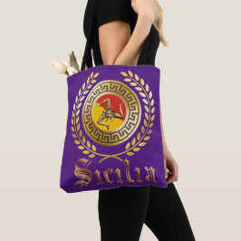Siciliaanse vlag en Emblem Gift Canvas tas