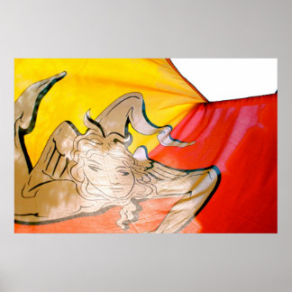 Siciliaanse vlag poster
