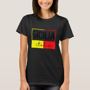 Siciliaanse vlag Sicilië Palermo Italië 25 T-shirt