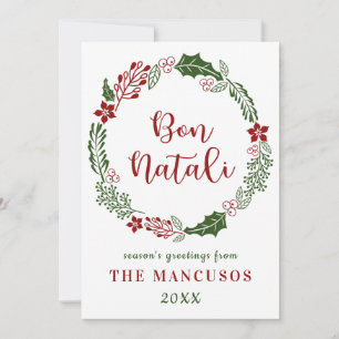 Siciliaanse vrolijk kerstfeest, op maat gemaakt feestdagenkaart