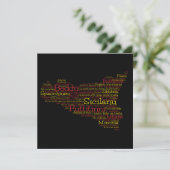 Siciliaanse Word Art Map (Staand voorkant)