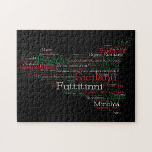 Siciliaanse Word-kaart Legpuzzel