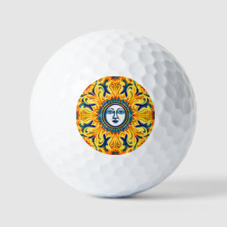 Siciliaanse Zon Gezicht Golfballen