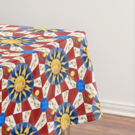 Siciliaanse zon, majolica, tafelkleed