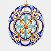 Sicilian Baroque Flower II Keramisch Ornament (Links)