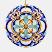 Sicilian Baroque Flower II Keramisch Ornament (Achterkant)