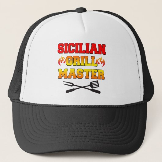 Sicilian Grill Master Trucker Pet (Voorkant)