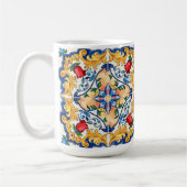 Sicilian Majolica Colorful Tile Pattern Koffiemok (Links)