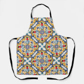 Sicilian Majolica Colorful Tile Pattern Schort (Voorkant)