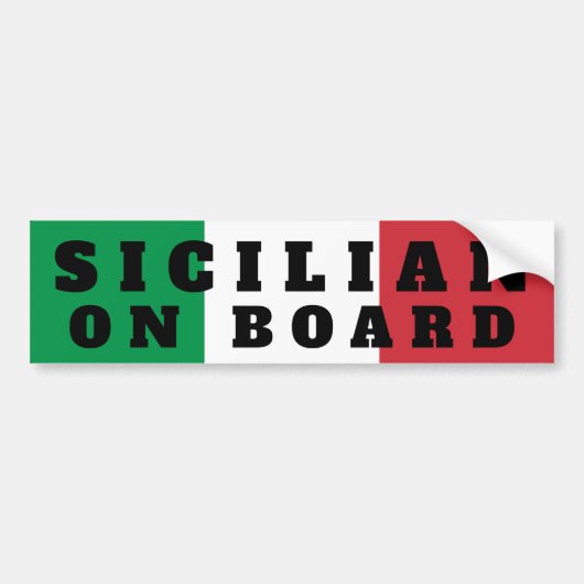 Sicilian On Board Bumper Sticker (Voorkant)