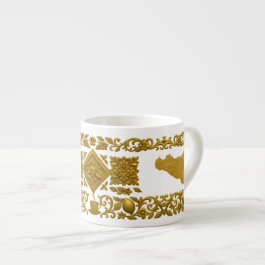 Sicilian Pattern Espresso cup Kop (Voorkant rechts)