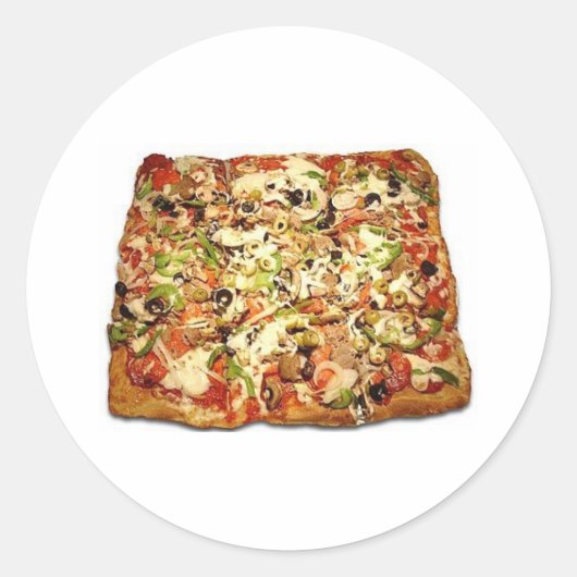 SICILIAN PIZZA PIE RONDE STICKER (Voorkant)