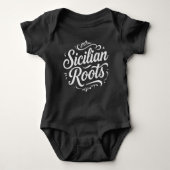 Sicilian Roots Classic Typography  Baby Bodysuit (Voorkant)