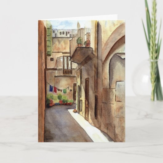 Sicilian Street Notecard Kaart (Voorkant)