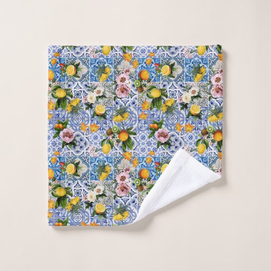 Sicilian style with flowers and lemon (Gant de toilette)