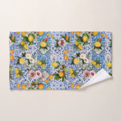 Sicilian style with flowers and lemon (Serviette à main)