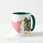 Sicilian Trinacria Design  Coffee Mug Mok (Voorkant rechts)