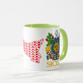 Sicilian Trinacria Design  Coffee Mug Mok (Voorkant rechts)