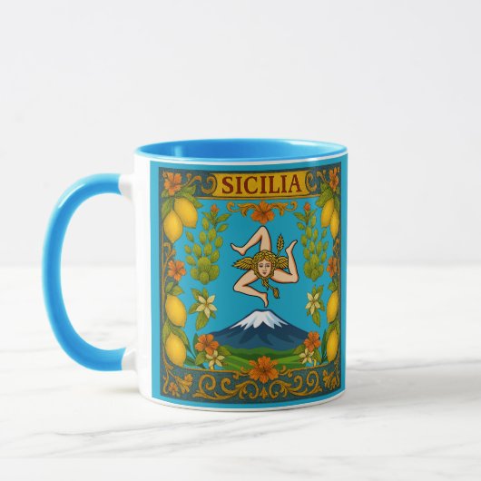 Sicilian Trinacria Design Mok (Links)