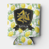 Sicilian Trinacria Lemon Pattern Blikjeskoeler (Voorkant)