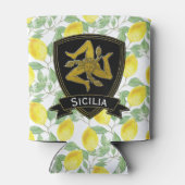 Sicilian Trinacria Lemon Pattern Blikjeskoeler (Achterkant)