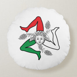 Sicilian Trinacria Medusa Design Rond Kussen