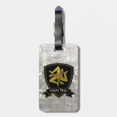 Sicilian Trinacria Moeder van het patroonpatroon Bagagelabel (Achterkant verticaal)