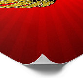 Sicilian Trinacria Shield Wings Heart Poster (Hoek)