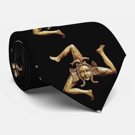 Sicilian Trinacria Stropdas (Opgerold)