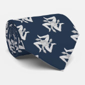 Sicilian Trinacria White Personaliseer Stropdas (Opgerold)