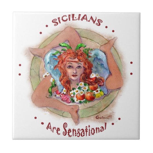 Sicilianen zijn sensationeel tegeltje (Voorkant)