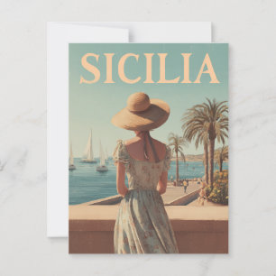 Sicilië 50s vintage reis briefkaart