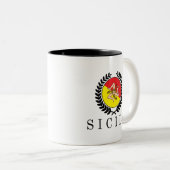 Sicilië Classico Tweekleurige Koffiemok (Voorkant rechts)