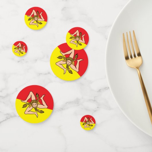 Sicilië Confetti, feest, Siciliaanse vlag Confetti (Groep)