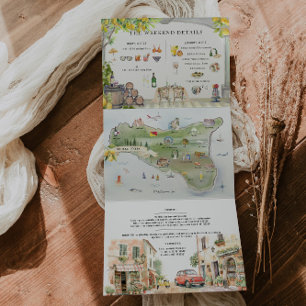 Sicilië Italië Mediterrane reisroute kaart