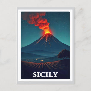  Sicilië Italië Mount Vesuvius Napels Reizen Briefkaart