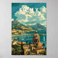 Sicilië Italië Reizen Kunst Vintage