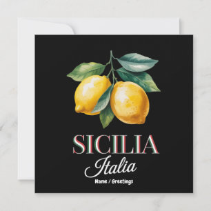 Sicilië Italië Trots Siciliaanse Verse Italiaanse Kaart