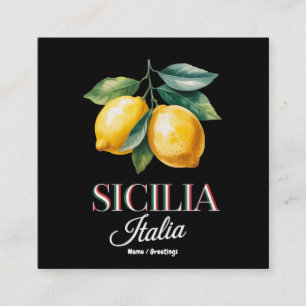 Sicilië Italië Trots Siciliaanse Verse Italiaanse Vierkante Visitekaartje