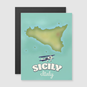 Sicilië Italië vintage stijl kaart
