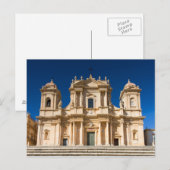 Sicilië - kathedraal van het briefkaart Noto (Voorkant / Achterkant)