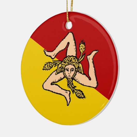 Sicilië* kerstversiering keramisch ornament (Links)