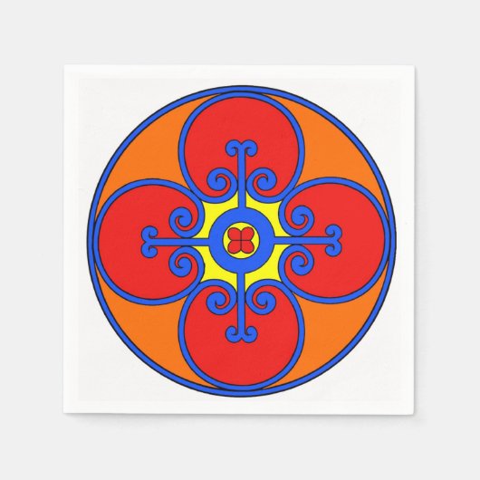 Sicilië mediterraan design servetten (Voorkant)