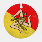Sicilië Metalen Ornament (Achterkant)
