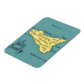 Sicilië  nautische kaart magneet (Linkerzijde)