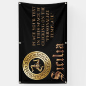 Sicilië reclamebord spandoek (Verticaal)