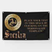Sicilië reclamebord spandoek (Horizontaal)