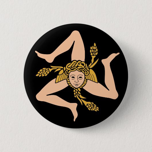 Sicilië Ronde Button 5,7 Cm (Voorkant)