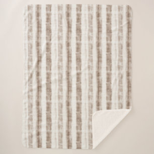 Sicilië Rustic Bruine Strepen Sherpa Deken