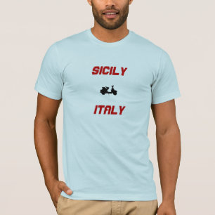 Sicilië, scooter Italië T-shirt